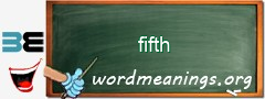 WordMeaning blackboard for fifth